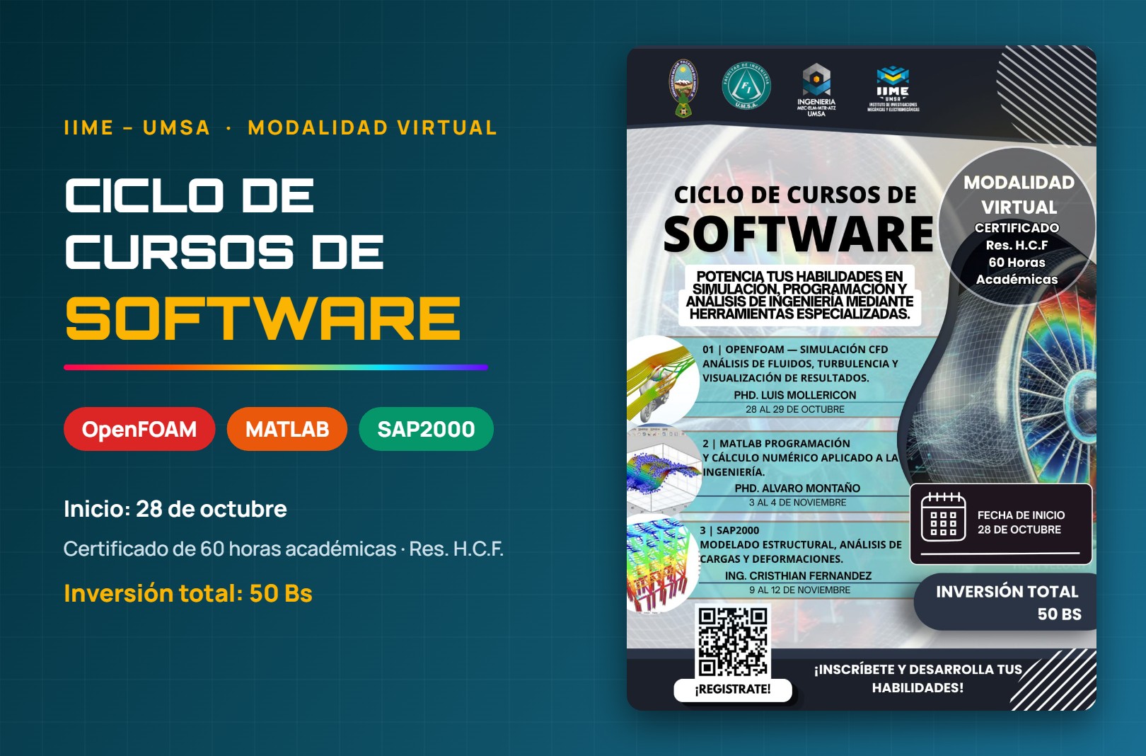 Ciclo de Cursos de Software IIME UMSA: OpenFOAM, MATLAB y SAP2000